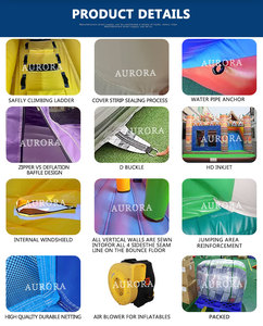 Carrera de obstáculos inflable de PVC blanco comercial para niños y adultos obstáculos para deportes al aire libre con tobogán incluye soplador - Product Image 4