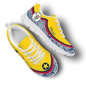 Zapatillas Deportivas Personalizadas con el Logotipo de la Estrella de Cinco Puntas de Niue <span class=keywords><strong>Polinesia</strong></span>, Zapatillas de Baloncesto Transpirables de Malla Informal para Niños, Venta al por Mayor - Product Image 4