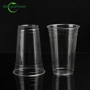 Groothandel Fabriek 20 Oz Pla Clear Cups Afhaalmaaltijden Wegwerp Huisdier Smoothies Plastic Beker Voor Koude Dranken