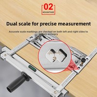 Plaque de guidage de précision pour scie circulaire, base de machine de découpe pour le travail du bois avec échelle, pour découpeuse de marbre et scie de table DIY