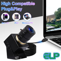 Kamera Web ELP 3MP 2048X1536 H.264 WDR Video USB Webcam Konferensi Mini PC Komputer Kamera Eksternal dengan Zoom Manual Lensa CS