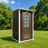 Toilettes portables en métal sculpté, cabine de toilettes mobile préfabriquée, écologique, pour extérieur, sanitaires publics, camping