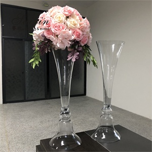<span class=keywords><strong>Vase</strong></span> en verre réversible de <span class=keywords><strong>80</strong></span> <span class=keywords><strong>cm</strong></span> de haut pour arrangement floral en trompette, idéal pour la décoration de mariage - Offre Spéciale - Product Image 3