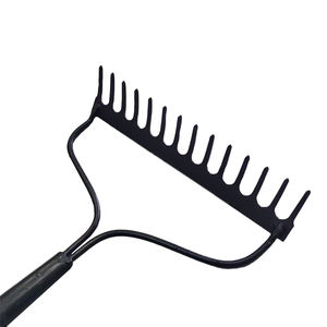 <span class=keywords><strong>Grattoir</strong></span> à gazon portatif, outil de déchaussement du sol pour <span class=keywords><strong>potager</strong></span>, avec manche en bois, type râteau - Product Image 4