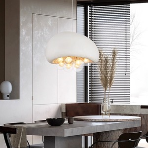 Lámpara Colgante LED de Estilo Nórdico Wabi-Sabi, Altura Ajustable, Regulable, para Comedor, Iluminación Creativa y Única para Dormitorio - Product Image 4