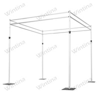 Tuyau en aluminium adapté aux besoins du client de décoration d'étape de mariage et fond accrochant de décoration de mariage de rideau