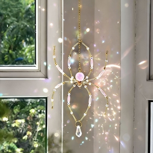 Atrapasueños de Araña de Cristal con Alambre, Colgante de Prisma Arcoíris para Ventana, Adorno Decorativo para el Hogar de Halloween - Product Image 2