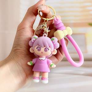 Wholesale <b>Custom</b> Logo UV Printed 3D Soft PVC Compass Keychains Cartoon Promotional Gift <b>Key</b> Ring Factory Supply - Product Image 6