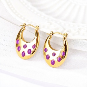 Nouvelle Tendance : Boucles d'Oreilles Créoles en Zircon Plaqué Or PVD de Haute Qualité, Exquises, Élégantes et Magnifiques, à Motifs Géométriques, pour Usage Quotidien - Product Image 3