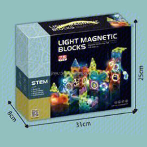 Bricolage <span class=keywords><strong>de</strong></span> <span class=keywords><strong>construction</strong></span> <span class=keywords><strong>de</strong></span> carreaux magnétiques avec boule lumineuse marbre course bloc <span class=keywords><strong>de</strong></span> <span class=keywords><strong>construction</strong></span> magnétique jouets enfants ensemble 3D jouets éducatifs - Product Image 4