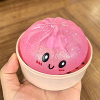 Jouets Surprise Mystère - Figurines Kawaii Mini Pain et Jiaozi, Squishies Changeant de Couleur avec Visage Souriant, Boîte Mystère Styles Aléatoires Amusante