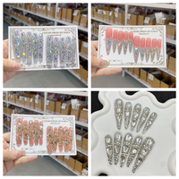 Nouvelle Mode Couverture Complète Ongles Extra Longs Faits à la Main Acrylique Presse sur Ongles Ensemble avec Colle XXXL Faux Ongles