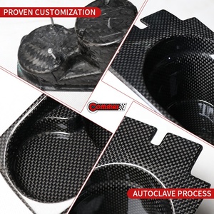 Support de gobelet de voiture en fibre de carbone sèche de style OEM de qualité supérieure pour kit intérieur Ferrari 458 - Product Image 3