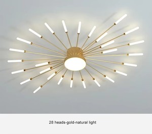 Moderno LED luce a sospensione nordico in metallo lampadario plafoniere con telecomando e dimmerabile per soggiorno - Product Image 5
