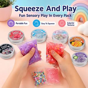 Mermaid Clear <b>Slime</b> Putty <b>Toy</b> Glitter Galaxy Star Confetti Charms Girls Creative DIY Craft Holiday Set Present - Product Image 3