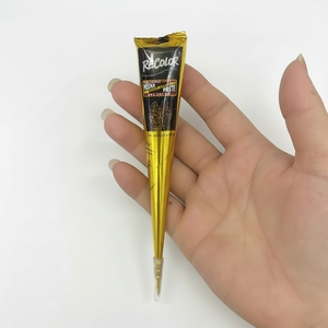 卸売ヘナペースト越境広東一時的な手描きタトゥーテンプレートペースト円錐形カラー黒茶赤 - Product Image 5