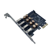 G-karve New High-speed SATA Powered Desktop PCI-E Graphics Card Adapter with Fan Cooling 4-port USB3.0