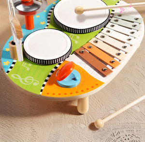 Ensemble de percussion en bois pour l'éducation précoce des enfants, instrument de musique pour débutants, jouet éducatif d'éveil - Product Image 2