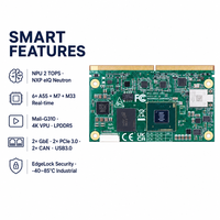 Module système sur carte (SMARC) N.XP 6 cœurs Cortex A55 2.0 TOPS NPU 4 Go LPDDR5 32 Go eMMC double Gigabit PCIe 3.0 Linux I.MX95