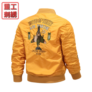 <span class=keywords><strong>Blouson</strong></span> Bomber Homme ANSZKTN avec Broderie Avion, Manteau Oversize, Veste Cargo, Veste de Baseball - Product Image 2