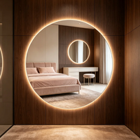 Vente directe usine : Miroir de maquillage LED tendance, miroir de salle de bain intelligent anti-buée à commande tactile, gradation tricolore, vente en gros OEM/ODM