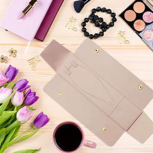 Estuche Organizador de Joyas de Viaje con Diseño Nuevo y Logotipo Personalizado, Bolsa de Joyería de Microfibra y Terciopelo para Juegos de Joyas - Product Image 4