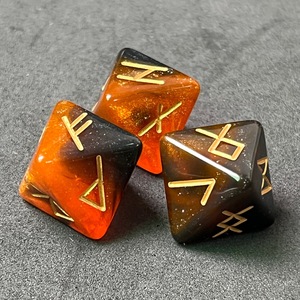 Dados de Runas de Lujo Duraderos Grabados en Acrílico de 8 Caras, Octaedro Hueco de Fantasía con Constelaciones Europeas y Americanas - Product Image 5