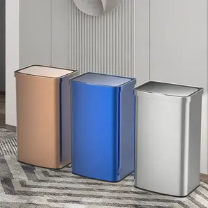 Rectangle Stainless Steel Smart Bin Touchless Garbage Bin Smart Trash Can Kitchen 18 Gallon Smart Trash Bin