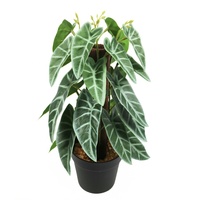Petit bonsaï artificiel Sonerila à 28 feuilles, 32 cm de haut, petite plante artificielle en pot