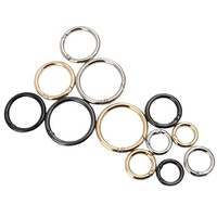 Anneau fendu en métal personnalisé déclencheur de joint torique de porte ouverte mousqueton de forme ronde pour porte-clés reliant les anneaux ouverts accessoires de sacs DlY
