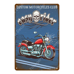 Letrero Metálico Retro de Motocicleta Vintage, Placa Decorativa de Pared de Estilo Británico Antiguo para <span class=keywords><strong>Pub</strong></span>, Bar, Garaje, Manualidades, Póster - Product Image 3