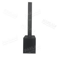 Sistema de PA Activo Profesional PAKLAM AUDIO CS-8415 de 8*4.5'' con Columna de 15 Pulgadas, Altavoces de Rango Completo Activos de 1300W de Baja Frecuencia