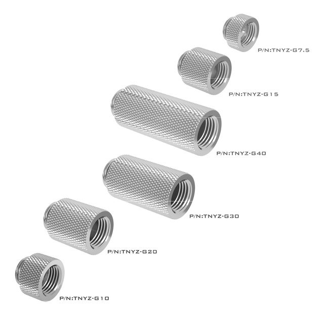 Barrow Extender Male To Female Fitting G1/4 Liquid Cooling System PC TNYZ-G7.5 TNYZ-G10 TNYZ-G15 TNYZ-G20 TNYZ-G30 TNYZ-G40