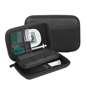Medidor de glucómetro de Sangre fácil de llevar, caja de herramientas Eva dura para enfermera para estudiantes