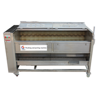 Industriële Borstelroller Pelmachine Efficiënte Plantaardige Wortelaardappelschilmachine Fruit & Groente Schilmachine