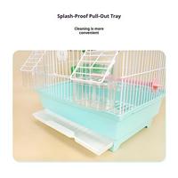 Vente en gros de cages à oiseaux pliables en fil de fer de qualité supérieure avec plateau et boîte en plastique pour l'élevage d'oiseaux et l'utilisation domestique