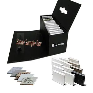 Pavimento in marmo Piastrelle di Visualizzazione Negozio di Granito Nero Calibro Cube Box Quadrato di Pietra Campione Libro