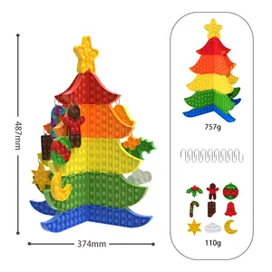 Huamj 3D ต้นคริสต์มาสอัพเกรดขนาดใหญ่ชุดของเล่นตัวห้อยสีรุ้งต้นคริสต์มาส