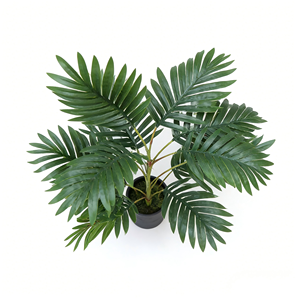 Palmera Areca Artificial de Tamaño Pequeño, <span class=keywords><strong>Dypsis</strong></span> Lutescens Artificial en Maceta de Plástico Negra, Planta Tropical Artificial para Decoración de Sala de Estar - Product Image 4
