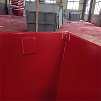 Bacs d'auto-vidage résistants avec chariot élévateur, fabricant de poubelle de site de grue Chine, poubelle de saut pour les déchets industriels et les déchets de construction
