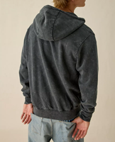 Vente Chaude : Sweat à Capuche Zippé Vintage pour Homme, 100% Coton Épais, Délavé à l'Acide, Style Streetwear, Coupe Ample, Vêtement d'Extérieur Décontracté