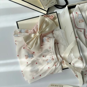 Conjunto <span class=keywords><strong>de</strong></span> pijamas <span class=keywords><strong>de</strong></span> satén para <span class=keywords><strong>mujer</strong></span>, Pijamas largos <span class=keywords><strong>de</strong></span> bambú con estampado <span class=keywords><strong>de</strong></span> oso sólido Modal, <span class=keywords><strong>bata</strong></span> personalizada <span class=keywords><strong>de</strong></span> encaje al por mayor - Product Image 2