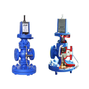 Vanne de régulation de pression de vapeur <span class=keywords><strong>DP27</strong></span> en acier moulé WCB Vanne de régulation de pression à membrane pilotée pour vapeur - Product Image 3
