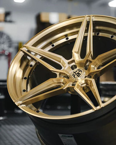 JJSEES Nouveau modèle de jantes en alliage d'aluminium forgé de 16 à 24 pouces, 2 pièces, concaves, bronze, 40 mm ET pour voitures de luxe Audi - Product Image 1
