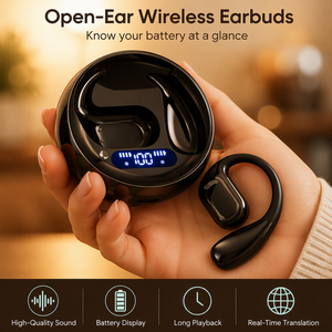Auriculares Inalámbricos con Pantalla Digital, Bluetooth, Diseño Abierto, Traducción por IA, Sonido HD, Batería de Larga Duración, Control Táctil, OEM - Product Image 1