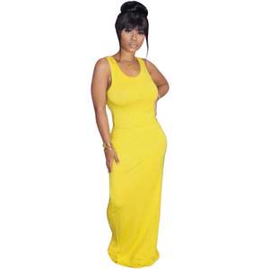 Abito Lungo da Donna Nuovo Design Moda Sexy Vestito Interno Casual Aderente Senza Maniche per Abaya - Product Image 5