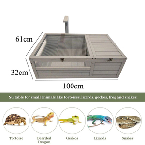 Woodville toptan açık kilitlenebilir kaplumbağa Light hayvan kafesleri işık standı ile sürüngen muhafaza - Product Image 2