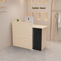 Comptoir d'Accueil Moderne pour Magasin de Vêtements pour Femmes, Petit Bar d'Angle en Bois pour Salon de Beauté, Bureau d'Accueil pour Magasin de Vêtements pour Enfants