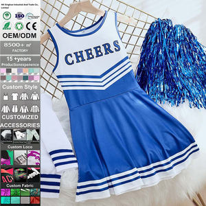 Uniformes de Animadoras Personalizados con Logotipo, Novedades en Color Beige, Trajes de Animadoras para Espectáculos, Actuaciones, Baile, Adultos, Escuela - Product Image 4