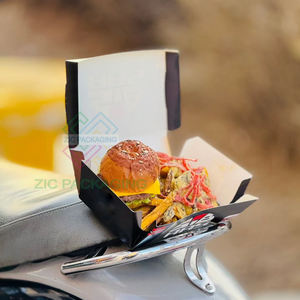 Venta al por mayor barato personalizado impreso para llevar Caja <span class=keywords><strong>De</strong></span> Hamburguesas papel Kraft patatas fritas hamburguesa cajas <span class=keywords><strong>de</strong></span> comida - Product Image 3